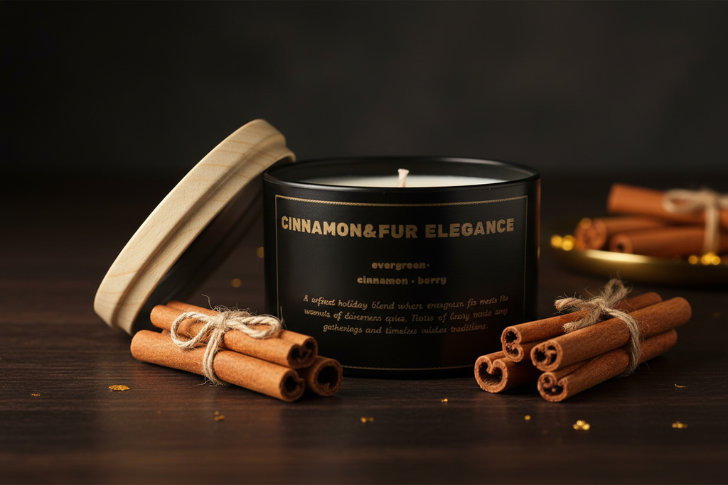Cinnamon & Fur Elegance with cinnamon sticks